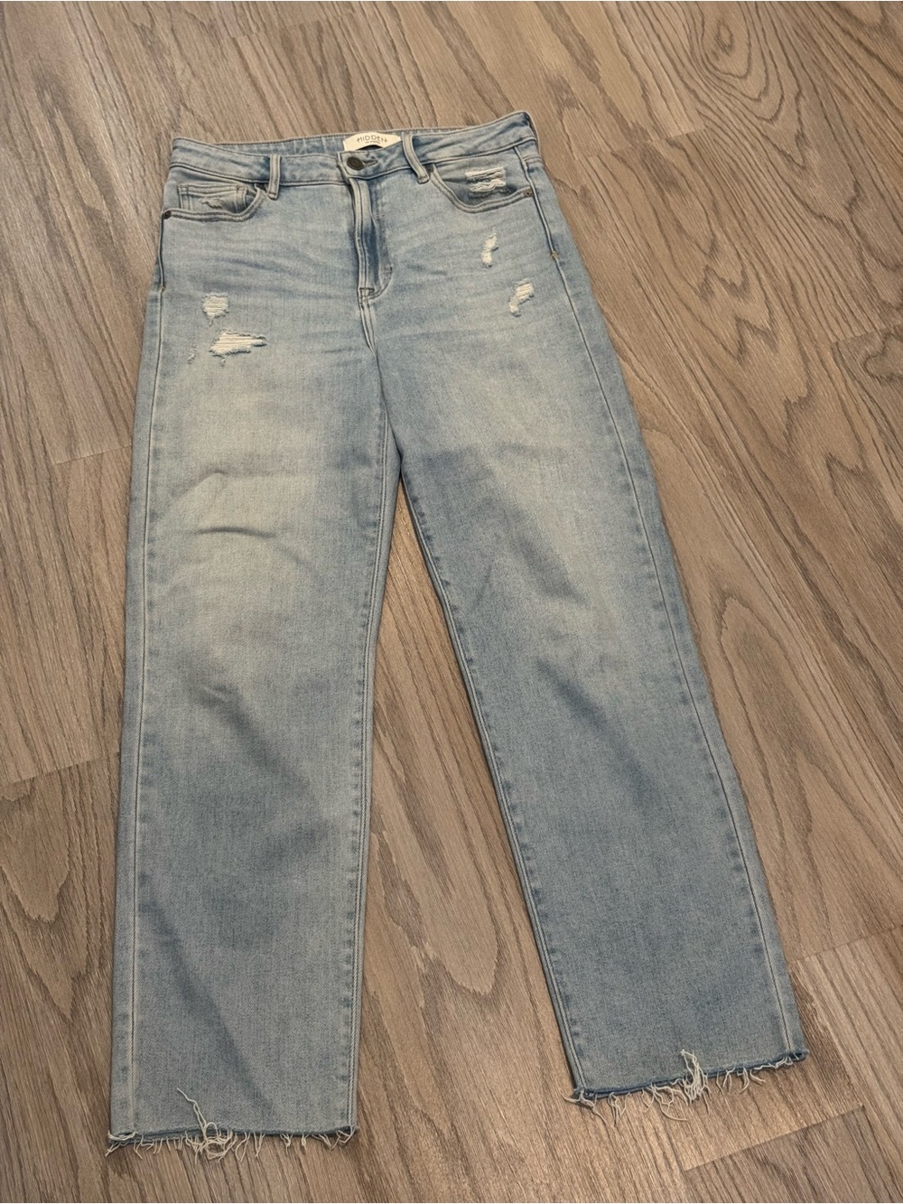 Nordstrom Hidden Jeans Straight Leg Light Wash Denim Jeans 28 Women’s